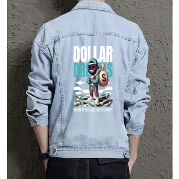 Dollardreams Jean Jacket for Men – Gift for Urban Trendsetters – Christmas Gift - Light Blue - Main View