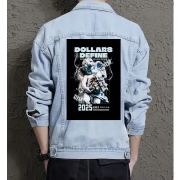Dollarsdefine Jean Jacket for Men – Gift for Trendy Teens – Birthday Present - Light Blue - Main View
