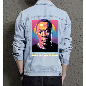 Dre Jean Jacket for Men – Gift for Music Fans – Birthday Present - Light Blue - Main View