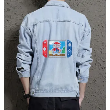 Game Control Denim Jacket for Men – Gift for Video Game Enthusiasts – Christmas Gift - Light Blue - Main View