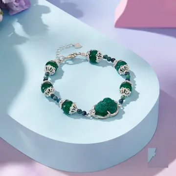 Green Agate Healing Bracelet for Women – Calm Energy Gift for Daily Wear, Stress Relief & Balance –  – Main View