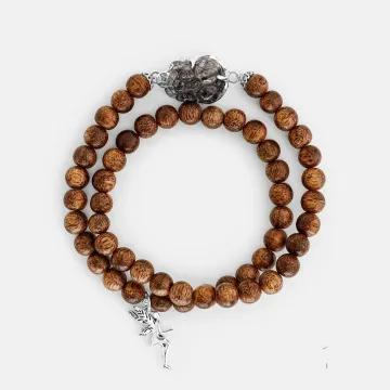 Handcrafted Natural Agarwood Bracelet for Spiritual Gift Buyers – Grounding Energy for Daily Wear, Meditation – Black, Brown – Main View