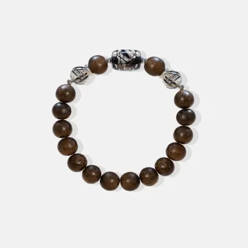 Handcrafted Natural Agarwood Bracelet for Spiritual Gift Buyers – Grounding Energy for Meditation, Daily Wear – Mixed – Main View