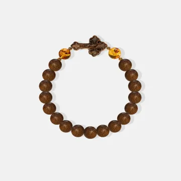 Handcrafted Natural Agarwood Bracelet for Spiritual Gift Buyers – Grounding Energy for Meditation, Protection – Mixed – Main View