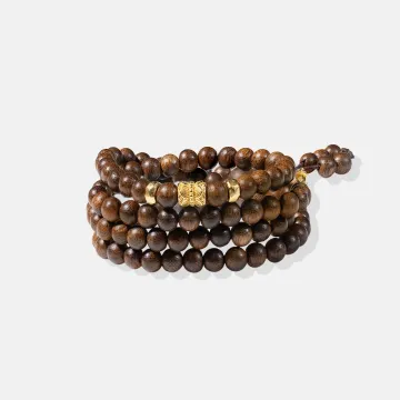 Handcrafted Natural Agarwood Bracelet for Spiritual Gift Buyers – Soothing Energy for Daily Wear, Meditation – Mixed – Main View