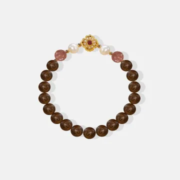 Handcrafted Natural Agarwood Bracelet for Spiritual Souls – Grounding Energy for Daily Wear, Meditation – Mixed – Main View