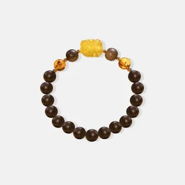 Handcrafted Natural Agarwood Bracelet for Spiritual Souls – Grounding Energy for Daily Wear, Meditation – Mixed – Main View