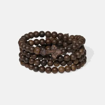 Handcrafted Natural Agarwood Bracelet for Spiritual Souls – Grounding Energy for Meditation, Protection – Mixed – Main View