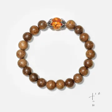 Handcrafted Natural Agarwood Bracelet - Soothing Grounding Energy for Daily Wear, Meditation & Spiritual Gifts – Brown Agarwood – Main View
