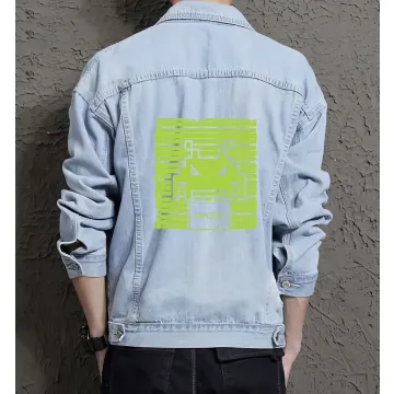 Invasion Denim Jacket for Men - Gift for Sci-fi Fans - Christmas Gift - Light Blue - Main View