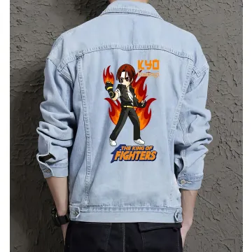 Kyo Kusanagi Denim Jacket for Men - Gift for Fans - Christmas Gift - Light Blue - Main View