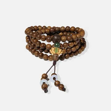 Handcrafted Natural Agarwood Bracelet for Spiritual Gift Buyers – Calming Energy for Meditation, Protection – Mixed – Main View