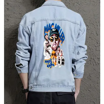 Mac Miller Jean Jacket for Men – Gift for Music Fans – Birthday Present - Light Blue - Main View