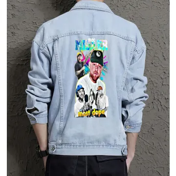 Mac Miller Jean Jacket for Men – Gift for Music Fans – Birthday Present - Light Blue - Main View