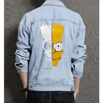 Men's Casual Denim Jacket for Teen Boys - Great Clean Design Gift - Outdoor Activities for Father's Day - Fashion Fans - Light Blue - Main View