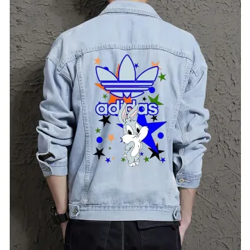 Men's Casual Denim Jacket - for Teenager - Vintage Style for Everyday Wear - Great Gift for Valentine's Day Streetwear Enthusiasts - Light Blue - Main View