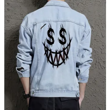 Men's Casual Denim Jacket - Gift for Fashion Lover - Simple Style for City Outings - Anniversary for Fashion-forward Men - Light Blue - Main View