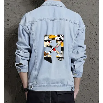 Men's Casual Denim Jacket - Gift for Teenager on Chest Pockets - School Wear Style for Thank You Gift - Trend Followers - Light Blue - Main View