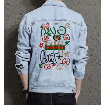 Men's Casual Denim Jacket - Gift for Teenager - Regular Cut for Music Events - Birthday for Streetwear Enthusiasts - Light Blue - Main View