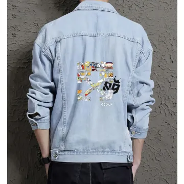 Men's Casual Denim Jacket - Gift Idea for Teenager - Front Pockets for Urban Fashion - Perfect for Anniversary - Light Blue - Main View