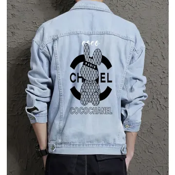 Men's Casual Jean Coat for Boyfriend - Contrast Stitching with Campus Style - Gift Idea for Celebration College Students - Light Blue - Main View