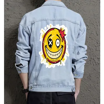 Men's Casual Jean Coat - Gift Idea for Boyfriend - Vintage Style for School Wear - Perfect for Just Because - Light Blue - Main View