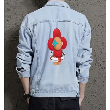 Men's Denim Jacket for Friend - Great Urban Design Gift - Urban Fashion for Thank You Gift - Active Men - Light Blue - Main View