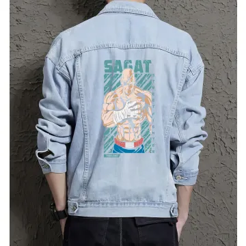 Men's Denim Jacket - Gift for Boyfriend - Vintage Look - Birthday Gift - Light Blue - Main View