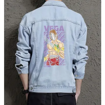 Men's Denim Jacket - Gift for Boyfriend - Vintage Look - Birthday Gift - Light Blue - Main View