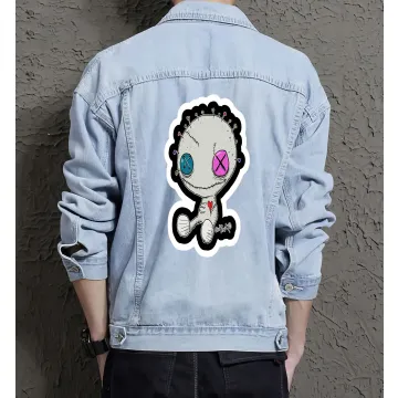 Men's Denim Jacket - Gift for Dad on Button Closure - Casual Meetups Style for Valentine's Day - Young Men - Light Blue - Main View