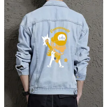 Men's Denim Jacket - Gift for Husband - Vintage Look - Birthday Gift - Light Blue - Main View
