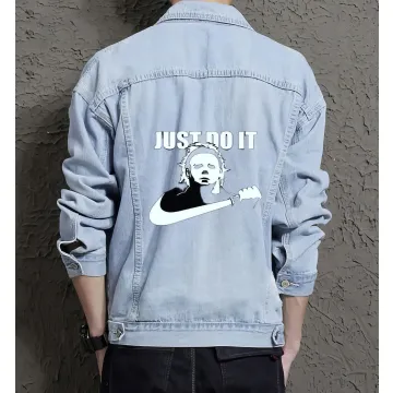 Men's Denim Jacket - Gift for Son on Relaxed Style - Leisure Activities Style for Anniversary - Fashion Fans - Light Blue - Main View