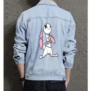 Men's Denim Jacket - Gift Idea for Him - Contrast Stitching for Casual Meetups - Perfect for Celebration - Light Blue - Main View