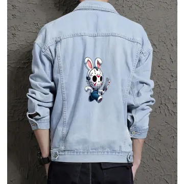 Men's Denim Jacket - Perfect Present for College Student - Urban Design - for Social Events - Valentine's Day Gift - Light Blue - Main View