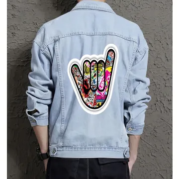 Men's Denim Jacket - Perfect Present for Teenager - Minimalist Design - for Casual Outings - Congratulations Gift - Light Blue - Main View