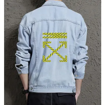 Men's Denim Outerwear for Boyfriend - Contrast Stitching with School Wear - Gift Idea for Back to School Fashion Fans - Light Blue - Main View