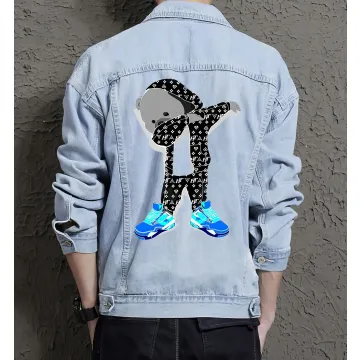 Men's Denim Outerwear - for Graduate - Casual Style for Everyday Wear - Great Gift for Father's Day Young Men - Light Blue - Main View