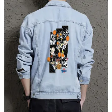 Men's Denim Outerwear - Gift for Friend on Button Closure - City Outings Style for Congratulations - Active Men - Light Blue - Main View