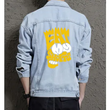 Men's Denim Outerwear - Gift for Teenager - Everyday Style for Casual Outings - Congratulations for Fashion-forward Men - Light Blue - Main View