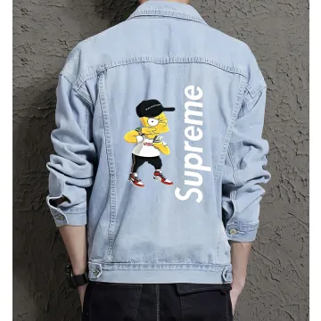 Men's Denim Outerwear - Gift Idea for Boyfriend - Button Closure for School Wear - Perfect for Congratulations - Light Blue - Main View