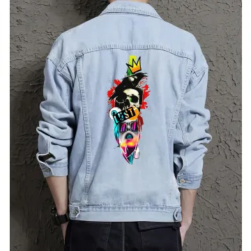 Men's Jean Jacket for Brother - Great Contemporary Style Gift - Social Events for College Start - College Students - Light Blue - Main View