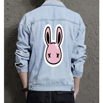 Men's Jean Jacket - for Nephew - Button Front for Campus Style - Great Gift for Anniversary Gen Z Men - Light Blue - Main View