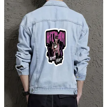 Men's Jean Jacket - Gift for College Student - Contrast Stitching for Campus Style - Christmas for Casual Dressers - Light Blue - Main View