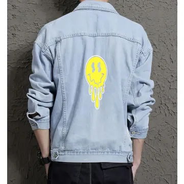 Men's Jean Jacket - Gift for Son on Stylish Look - Everyday Wear Style for Father's Day - Style-conscious Men - Light Blue - Main View