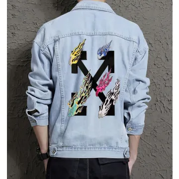 Men's Relaxed Fit Jean Jacket - Gift for Friend on Classic Fit - Casual Fridays Style for College Start - Casual Dressers - Light Blue - Main View
