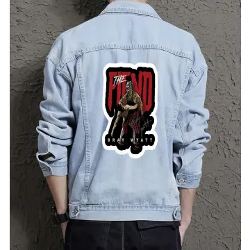 Men's Relaxed Fit Jean Jacket - Gift for Graduate on Minimalist Design - Casual Fridays Style for Graduation - Young Men - Light Blue - Main View