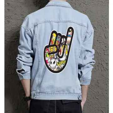 Men's Relaxed Fit Jean Jacket - Gift for Young Man - Button Front for Casual Fridays - Valentine's Day for Street Style Lovers - Light Blue - Main View