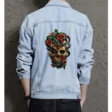 Men's Relaxed Fit Jean Jacket - Gift Idea for Fashion Lover - Urban Design for Urban Fashion - Perfect for Valentine's Day - Light Blue - Main View