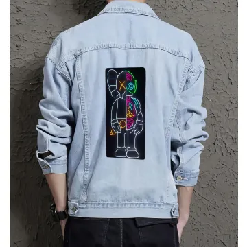 Men's Relaxed Fit Jean Jacket - Perfect Present for Boyfriend - Vintage Style - for Casual Fridays - Valentine's Day Gift - Light Blue - Main View