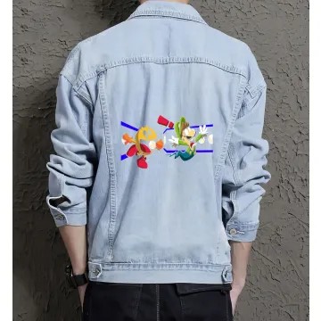 Men's Rg73 Denim Jacket - Gift for Him - Stylish Outerwear for Christmas - Graduation Present - Light Blue - Main View